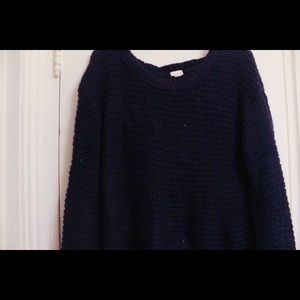 Navy Blue Sequined Sweater